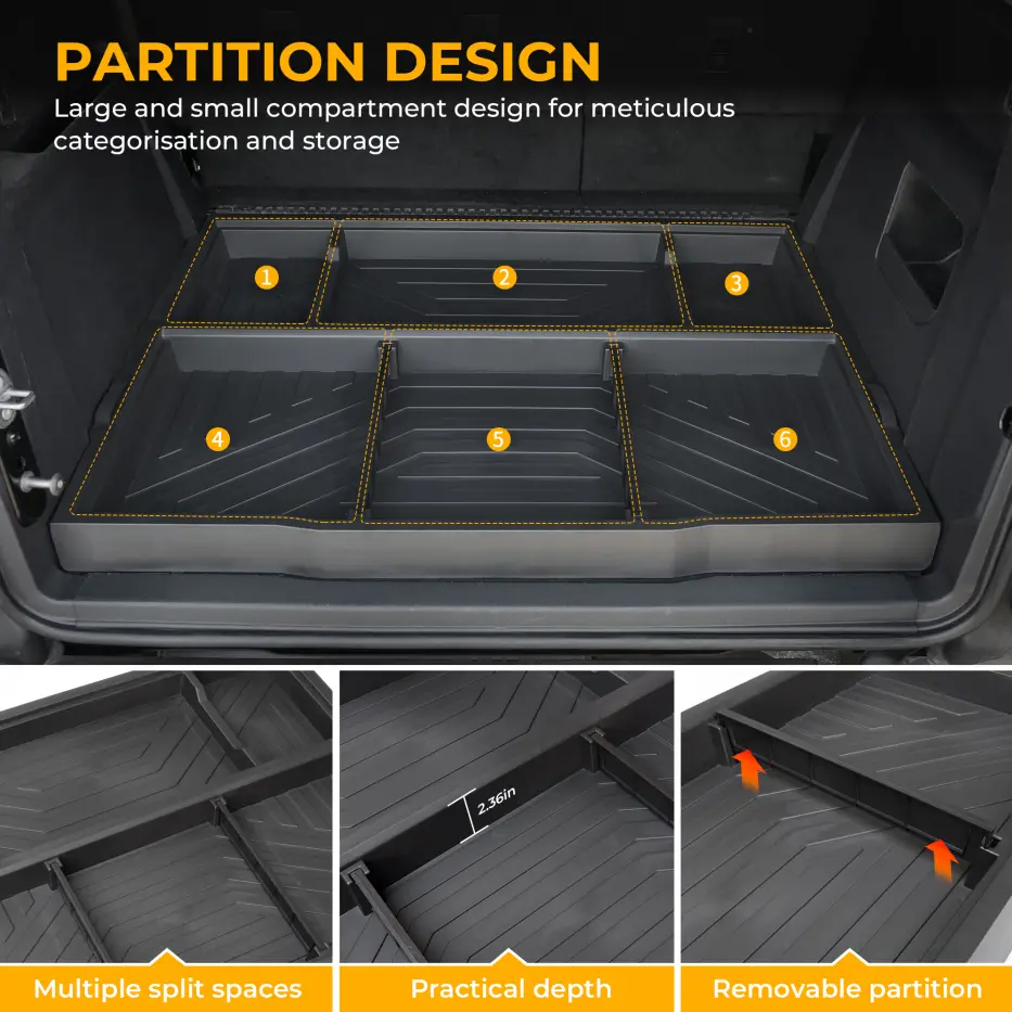Hidden Storage Box Trunk Organizer For Ford Bronco 4 DOORS
