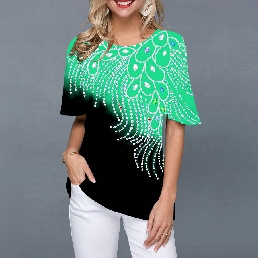 3D Digital Printing Fashion T-shirt