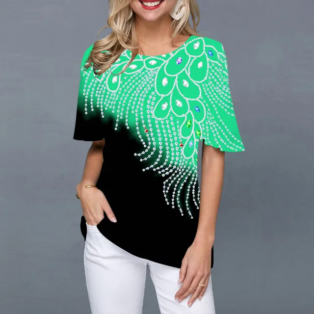 3D Digital Printing Fashion T shirt Color2 5Xl - Shop at LoveMi