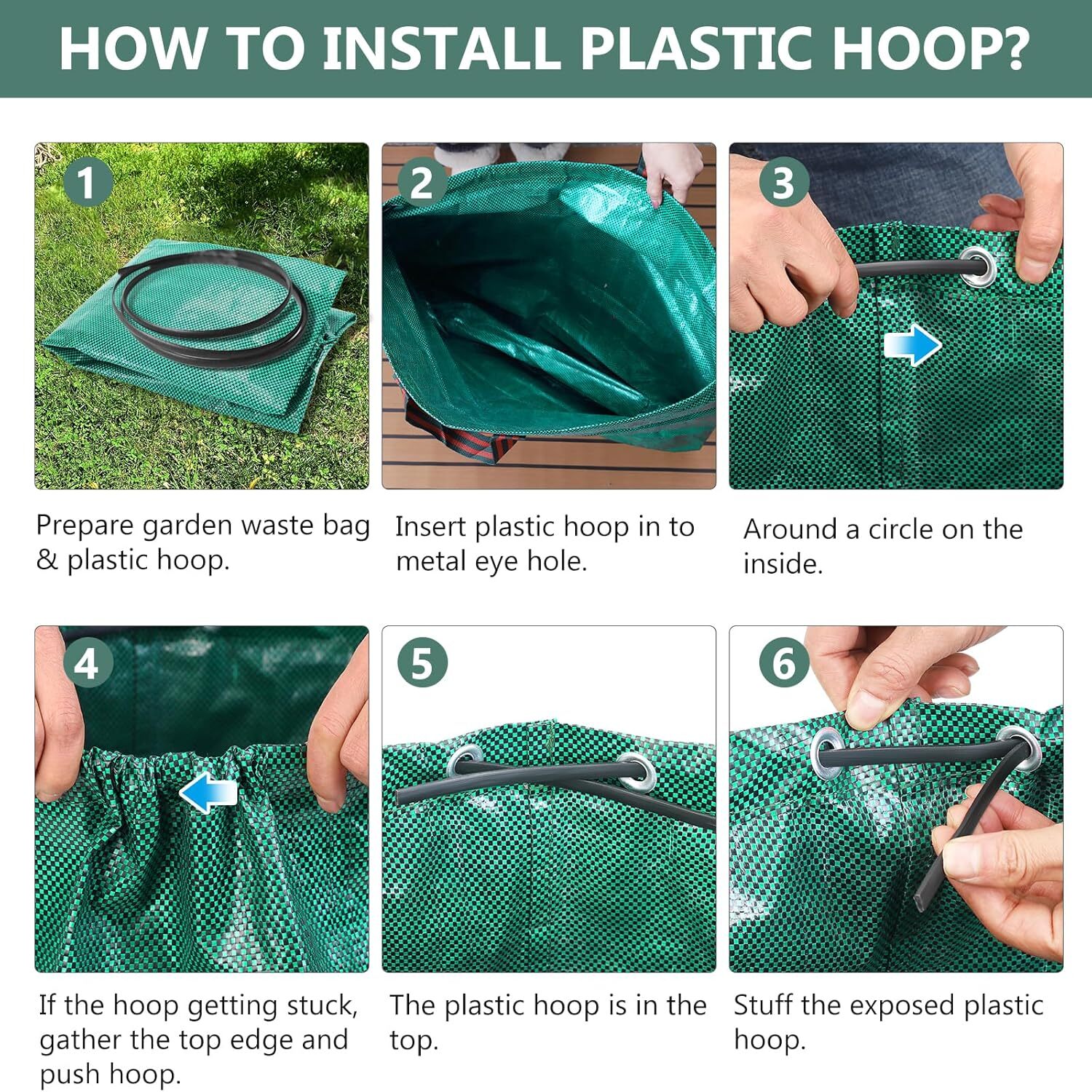 2X 500 2X272 L Large Garden Waste Bags Refuse Heavy Duty Sacks Grass Leaves — image 12