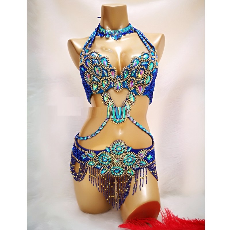 Title 3, New Belly Dance Performance Handmade Sequins Or...