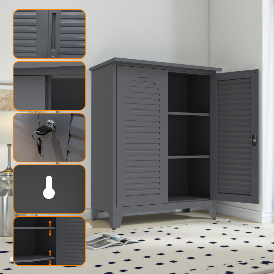 47'' Tall Metal Tool Storage Cabinet β photo 7