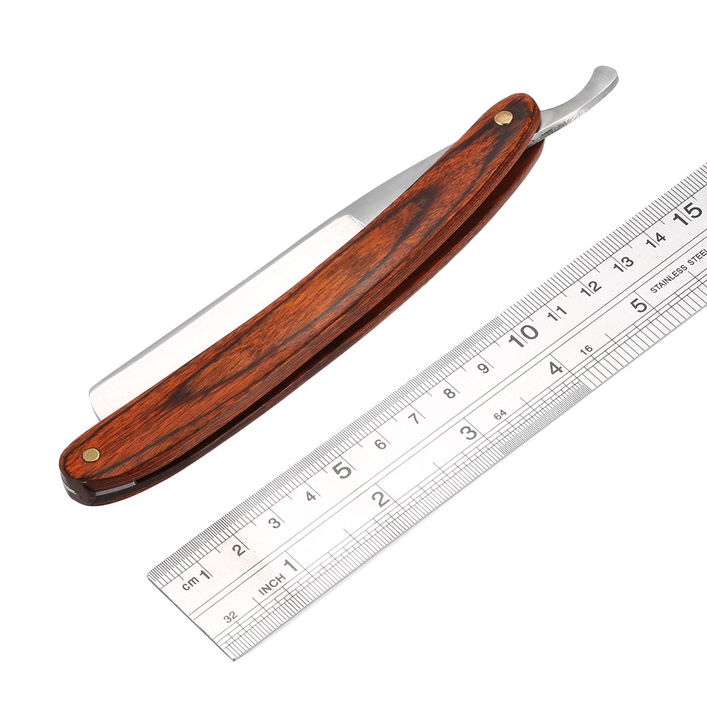 Old-fashioned Manual Razor Solid Wood Scraper Hair Salon Professional Shaver