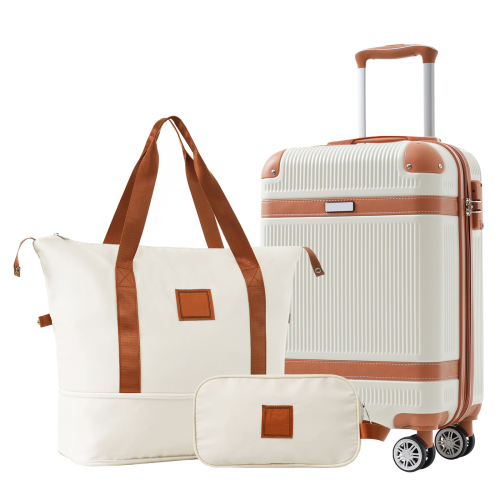 Hardshell Luggage Sets 3 Piece Carry-on Suitcase Double Spinner Wheels With TSA Lock