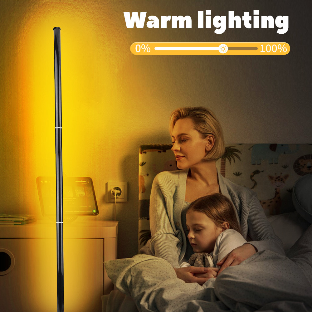 10W RGB LED Corner Floor Lamp Remote Control Modern Minimalist Standing Mood — image 8