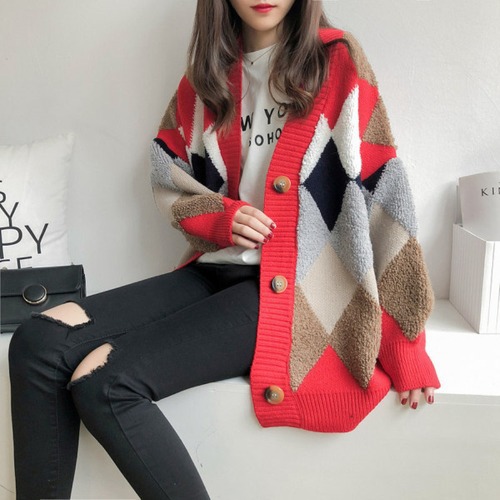 Title 3, Fashion Loose Thin Western Style Thick Sweater ...