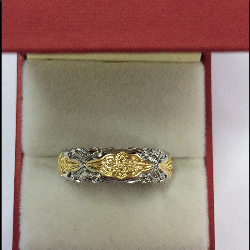 New Source Of Electroplating Two-color Creative Fashion Ring