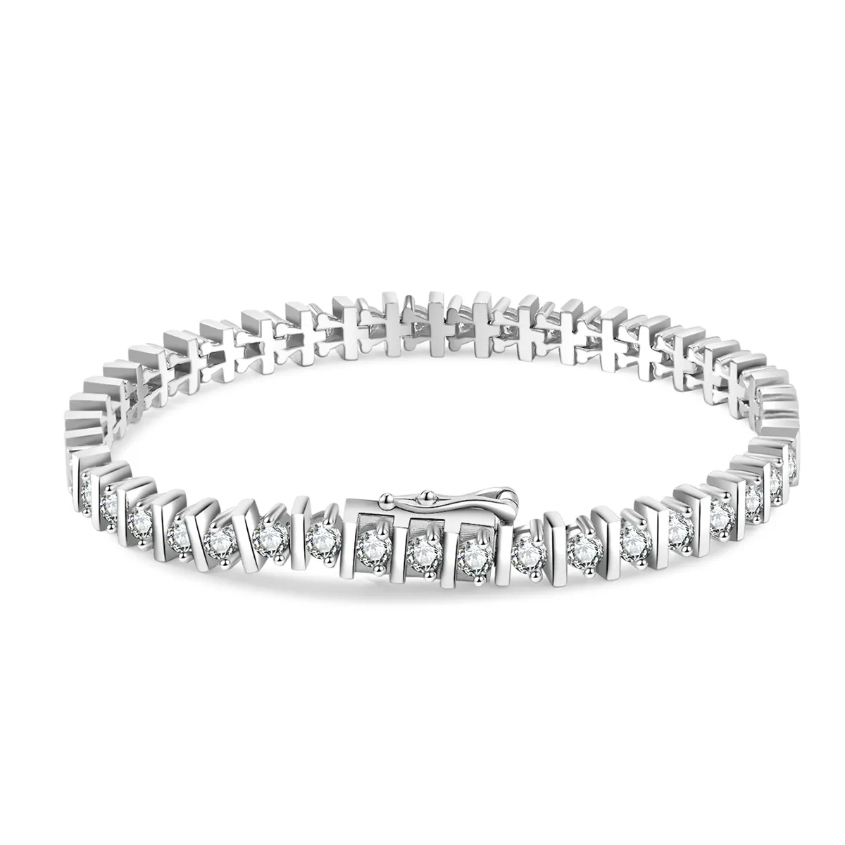 S925 Sterling Silver 3mm Moissanite Bar Set