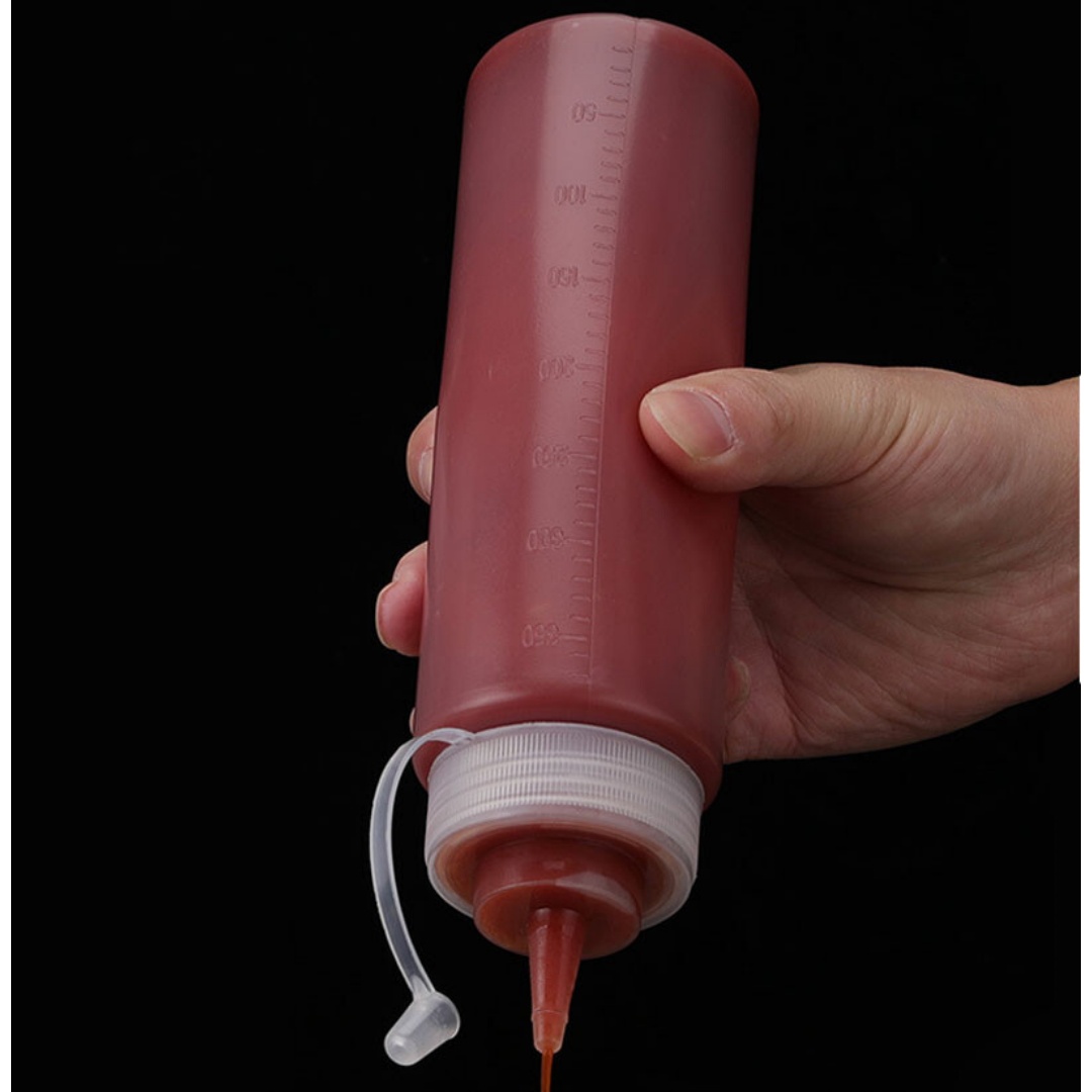 8 Pack Plastic Squeeze Sauce Bottles Kitchen Condiment Dispenser 500ml — image 12