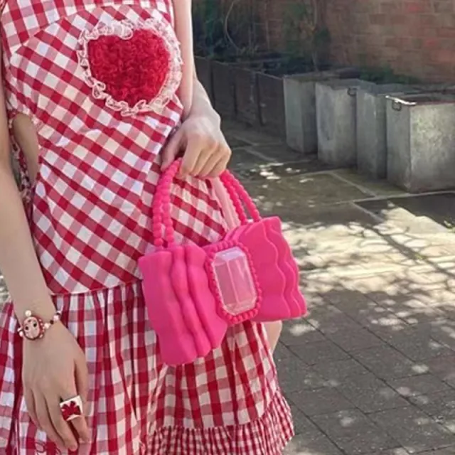 All match Bow Princess Style Jelly Sweet Tote Bag Rose - Shop at LoveMi