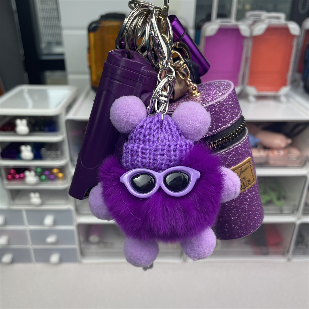 Hair Ball Lipstick Bag Bracelet Bracelet Key Chain Set