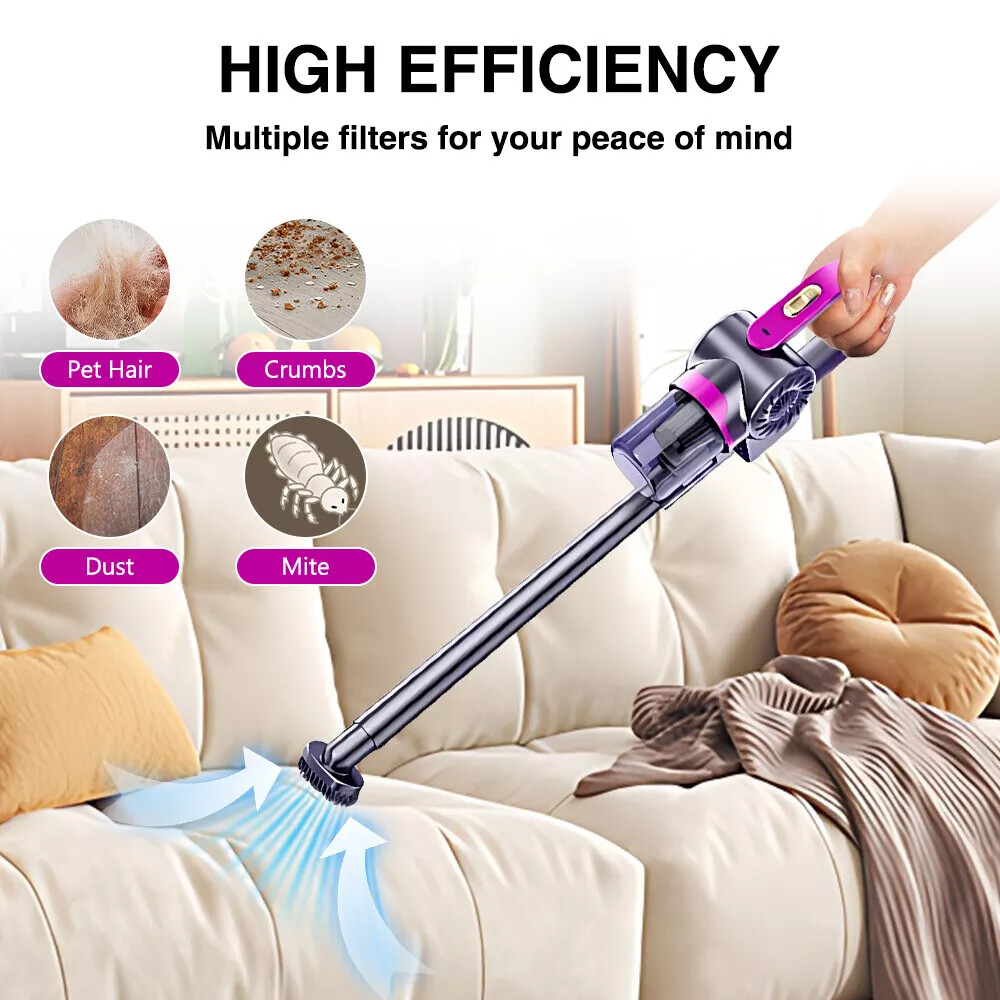 4 In 1 Stick Handheld Vacuum Cordless Cleaner For Carpet Floor Pet Hair