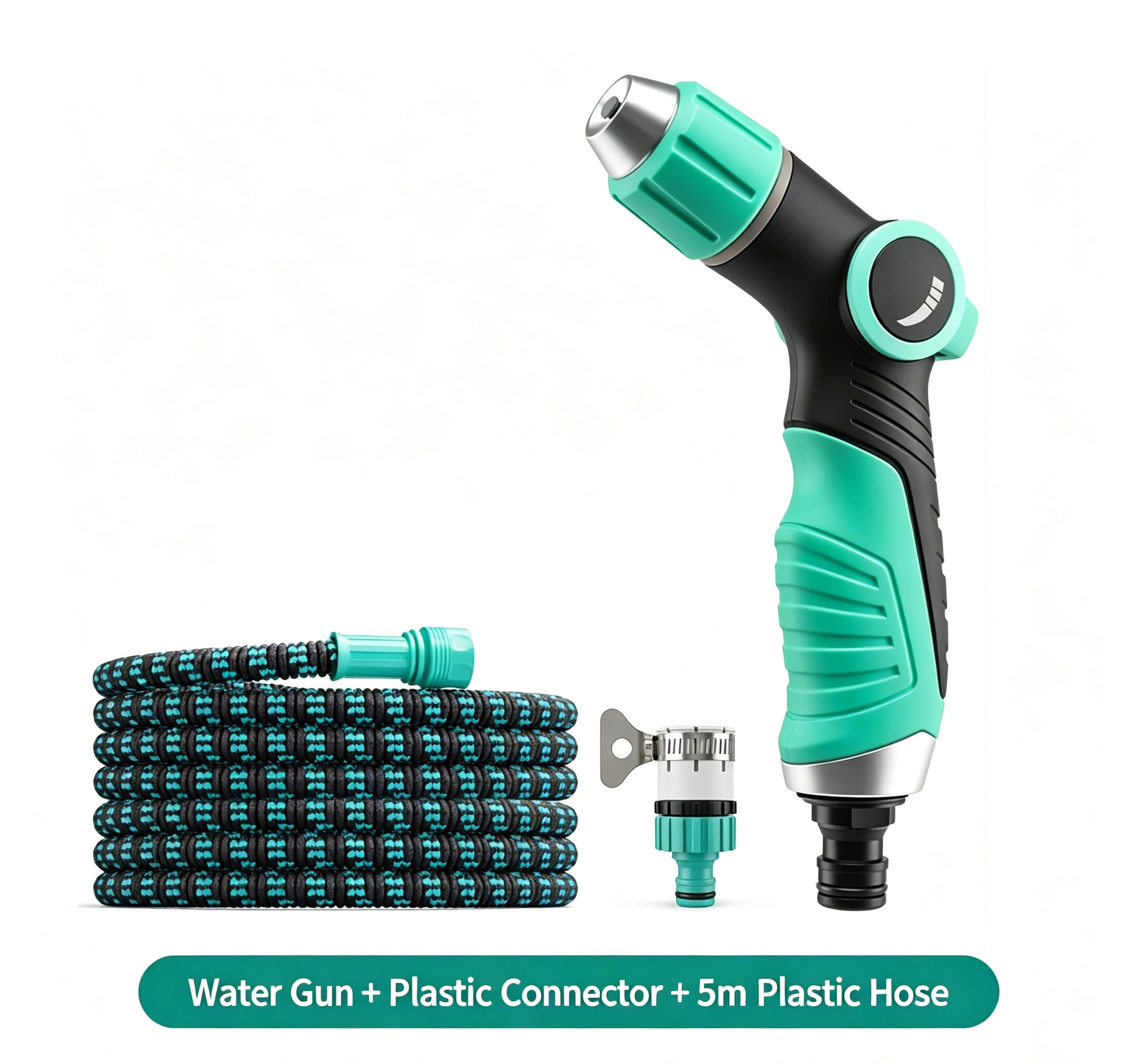 High Pressure Car Wash Nozzle, Household Soft Flush Water Hose Booster Tap, Powerful Spray Gun For Tap Water Floor Cleaning 8