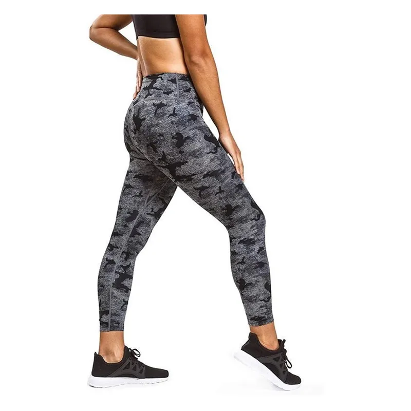 Women's Five Point Moisture Wicking Sports Pants - Camouflage Sweat Pants 9Point