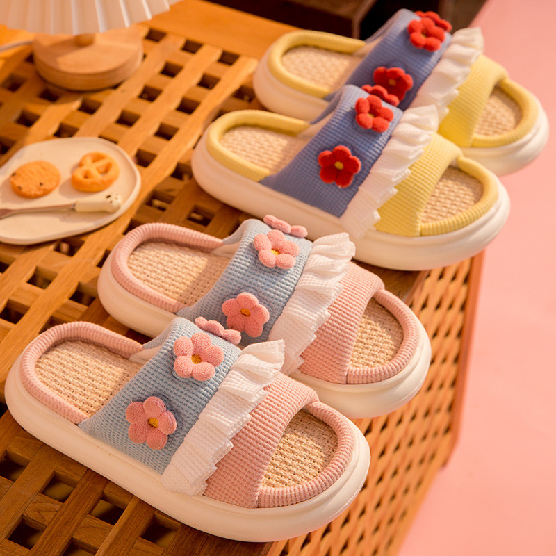 Linen Women's Home Japanese Soft Bottom Slippers