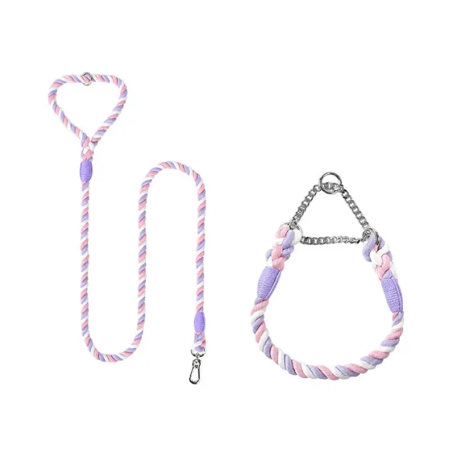 Woven Cotton Pet Dog Leash Collar Set Unicorn Silver - Shop at LoveMi