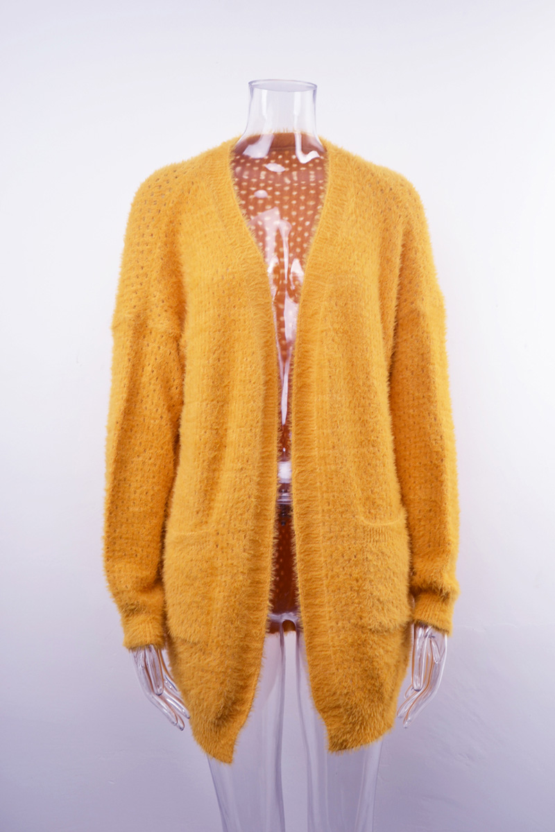 Title 4, Plush Cardigan with Pockets Solid Color Sweater...