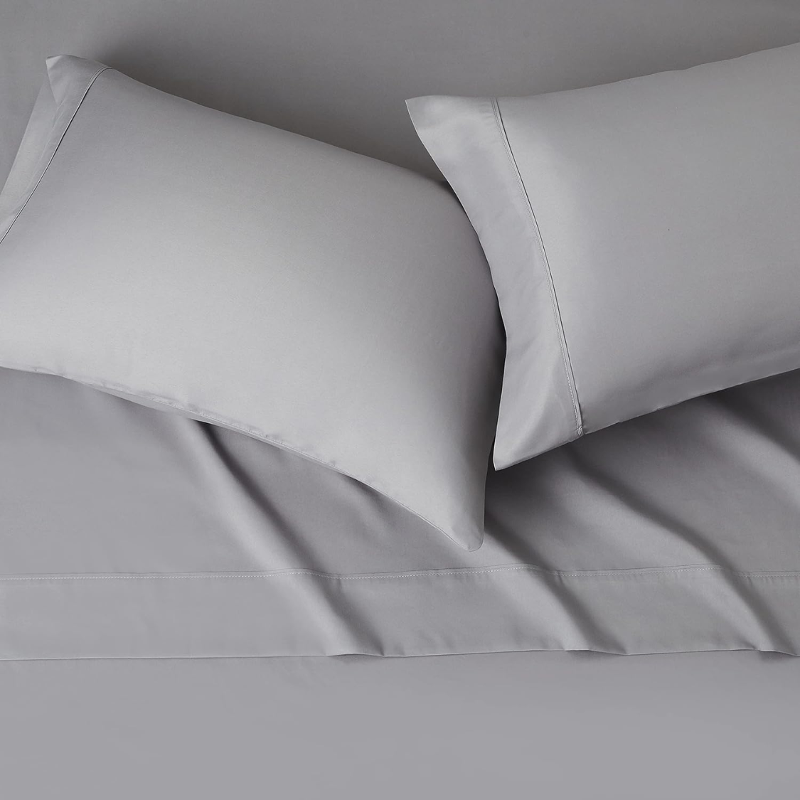 Lightweight Super Soft, Wrinkle-Free, Breathable Luxury Microfiber 4 Piece Bed Sheet Set With 14-Inch Deep Pockets, Full, Dark Gray, Solid thumbnail 4