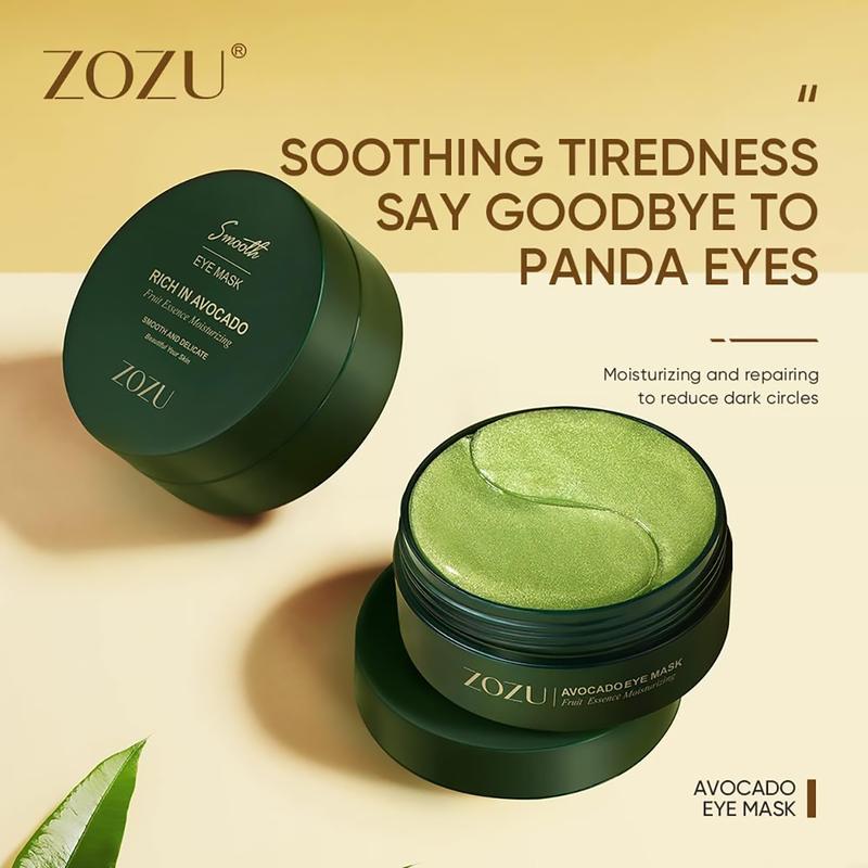 ZOZU Avocado Eye Mask, Hydrating & Moisturizing Eye Patches For Dark Circles And Puffiness, 60 Pairs