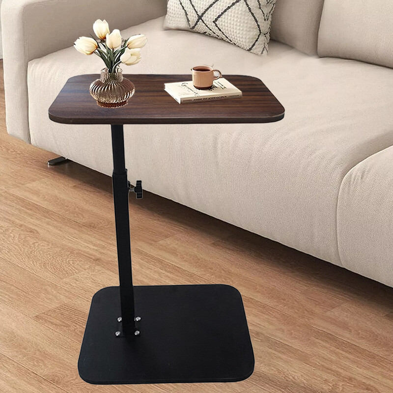 Adjustable C-Shaped Sofa Side End Table Coffee Laptop Bedroom Living Room
