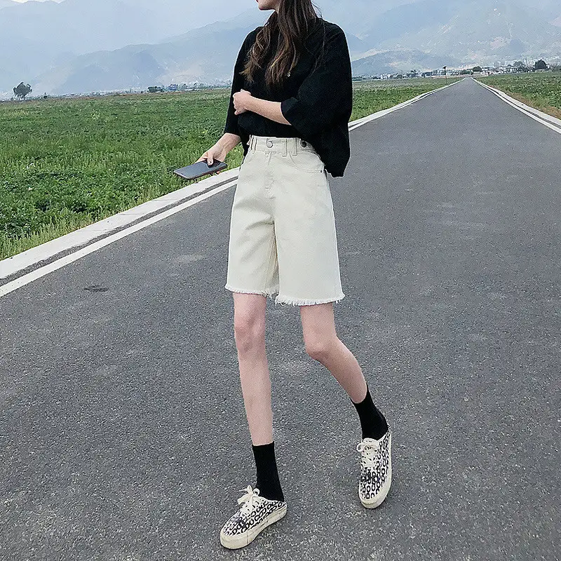 Women's Loose Thin High Waist Straight Wide Leg Pants