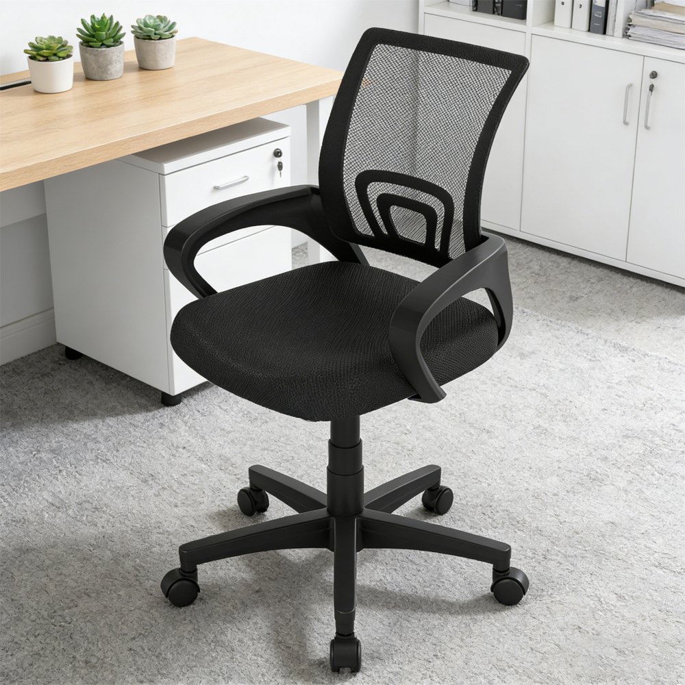 Mid-Back Mesh Office Chair Ergonomic Computer Chair With Lumbar Support With Adjustable,for Office, Home, Gaming And Study