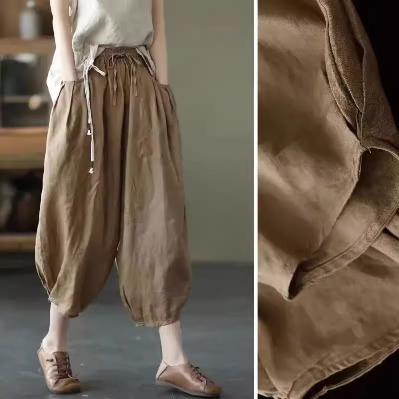 Title 2, Cotton Harem Pants Linen Loose Bloomers