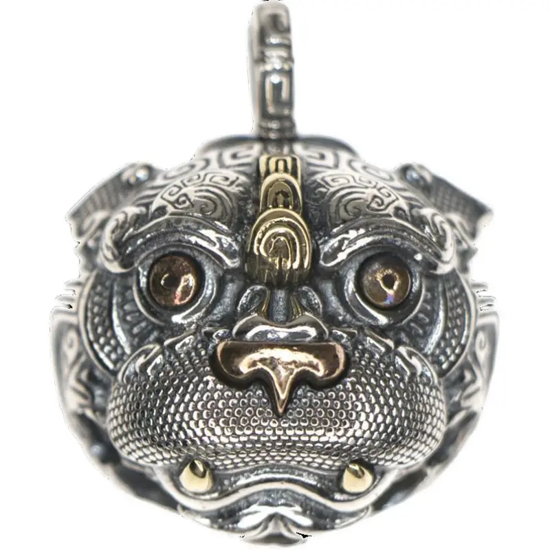 Men's And Women's Vintage Silver Pixiu Pendant Necklace
