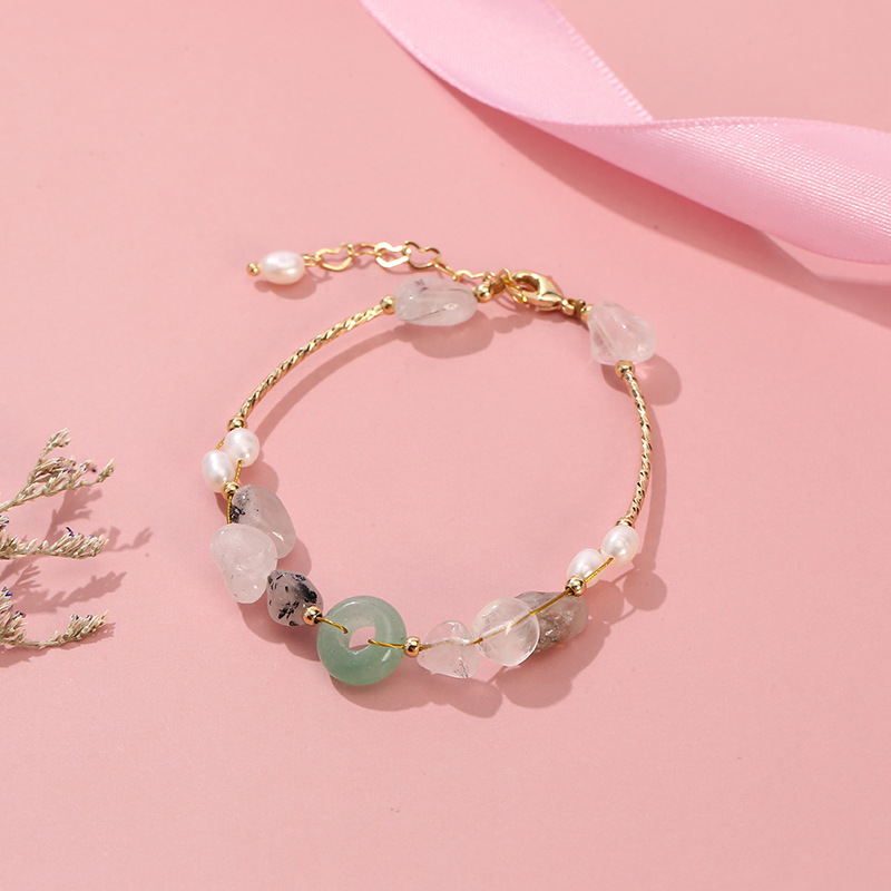 New Simple Crystal Pearl Gift Bracelet