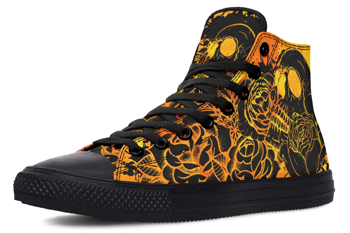 Printed Couple High-top Canvas Shoes
