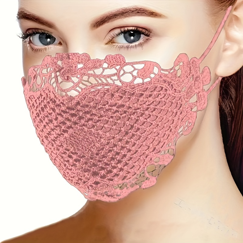 Reusable lace face mask with ear loops