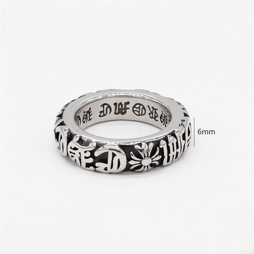 European And American Cross Men's Titanium Steel Ring