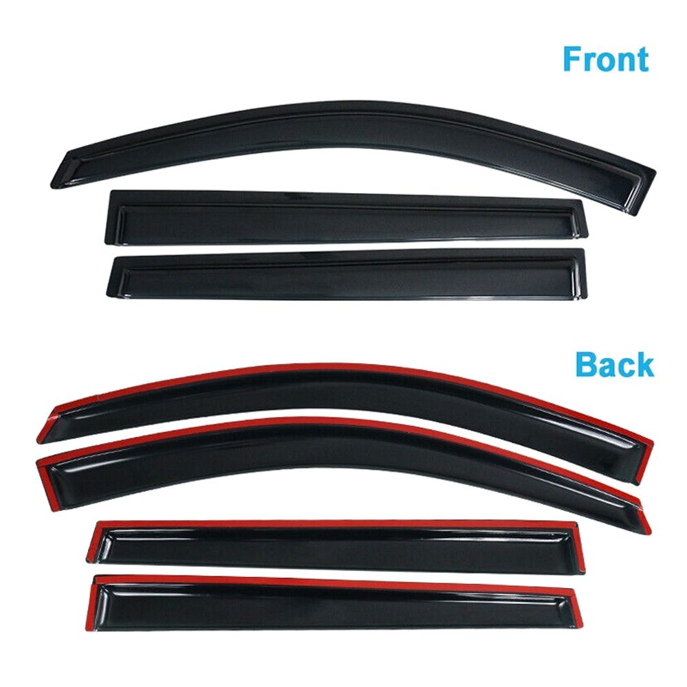 Fits 14-23 J Eep Cherokee 4-Door Acrylic Smoke Window Visors Sun Rain Guard 4PCS
