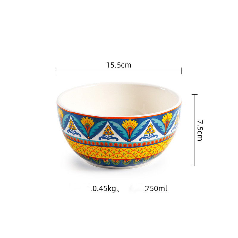 Title 6, Ceramic Tableware Salad Bowl Steak Plate