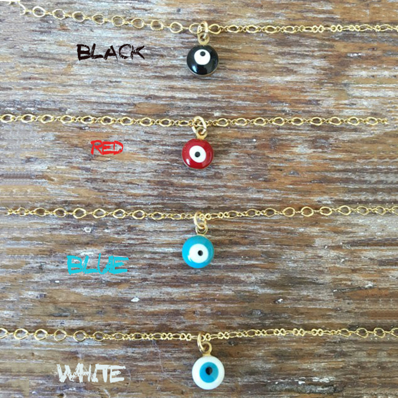 Ladies Turkey Evil Eye Pendant Necklace