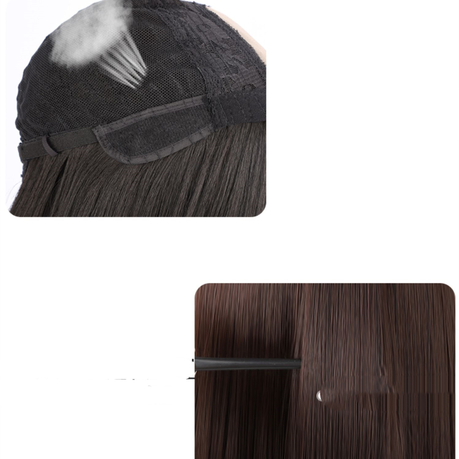 Princess Cut Wig Female Long Hair Simulation Net Red — foto 5