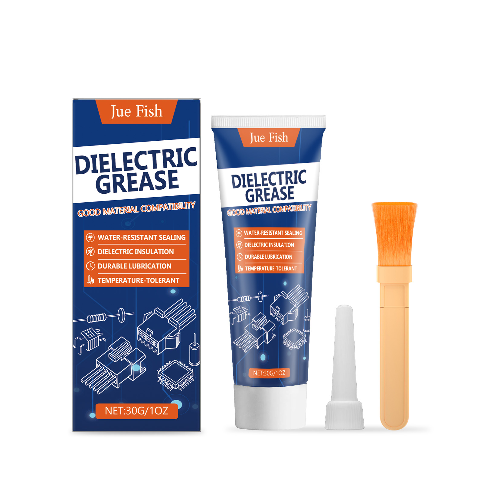 30g Bottle Of Dielectric Grease-1 Brush1box