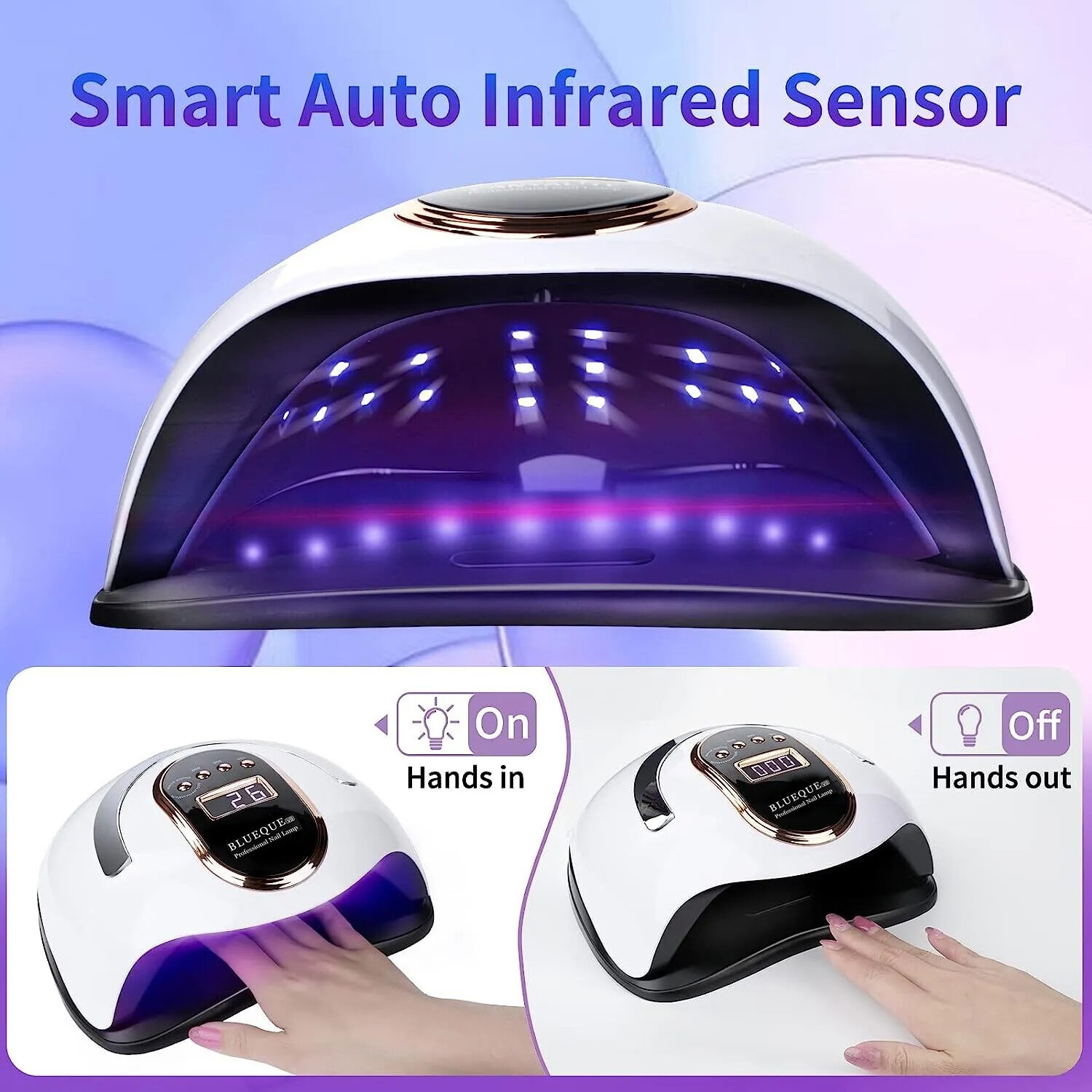 450W Acrylic Gel Nail Polish UV Dryer Light UV LED Lamp — image 2