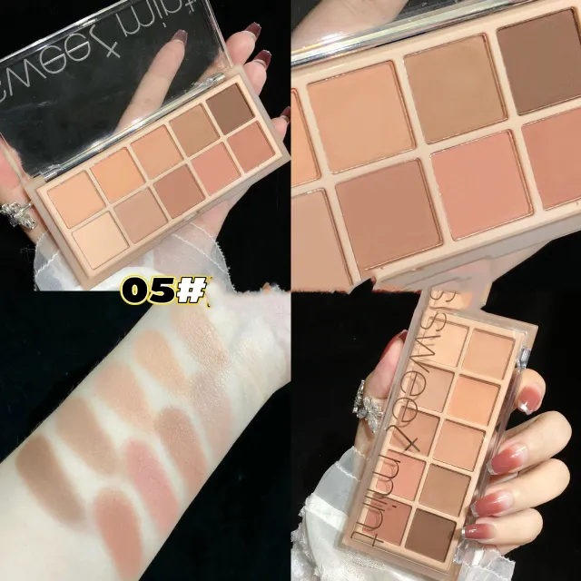 10Shades Of Eyeshadow Pearly Matte Earth Lasting Palette 5Pure Fragrant Mocha - Shop at LoveMi