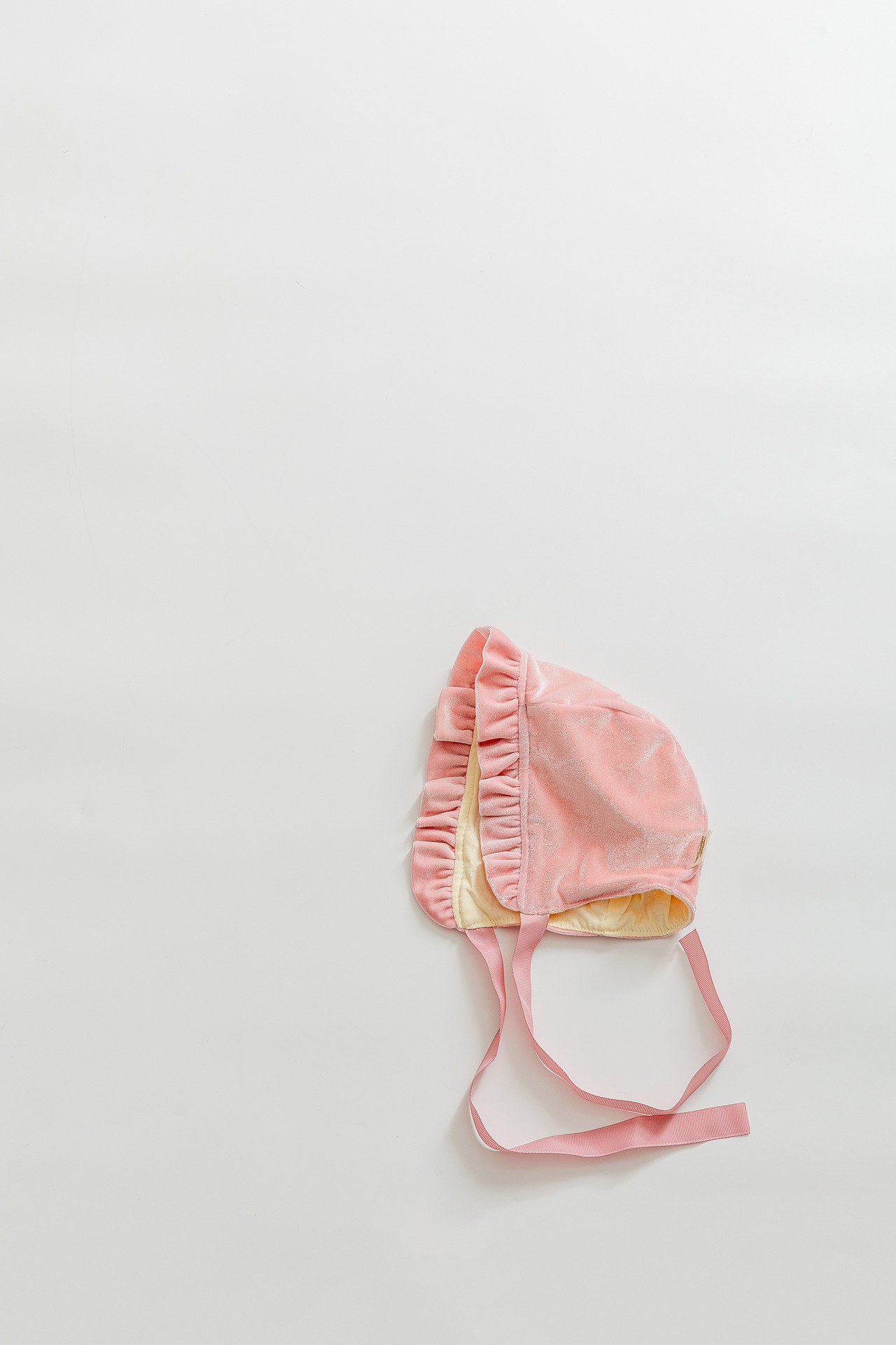 Gold Velvet Wooden Ear Baby Beanie Cap