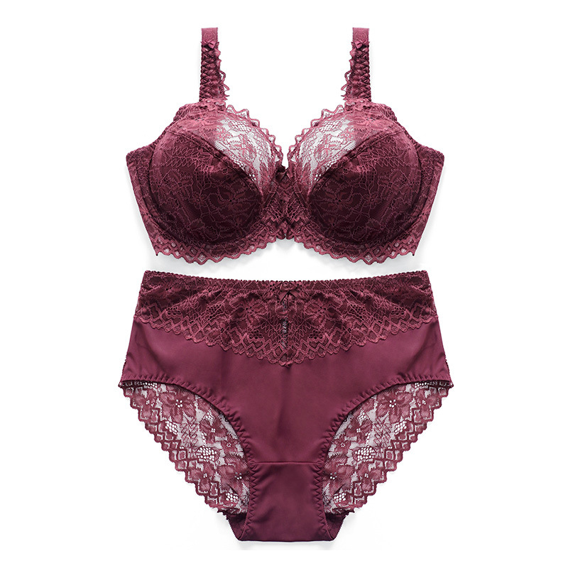 Underwire Push Up Ladies Comfortable Lace Bra Set - Image 4