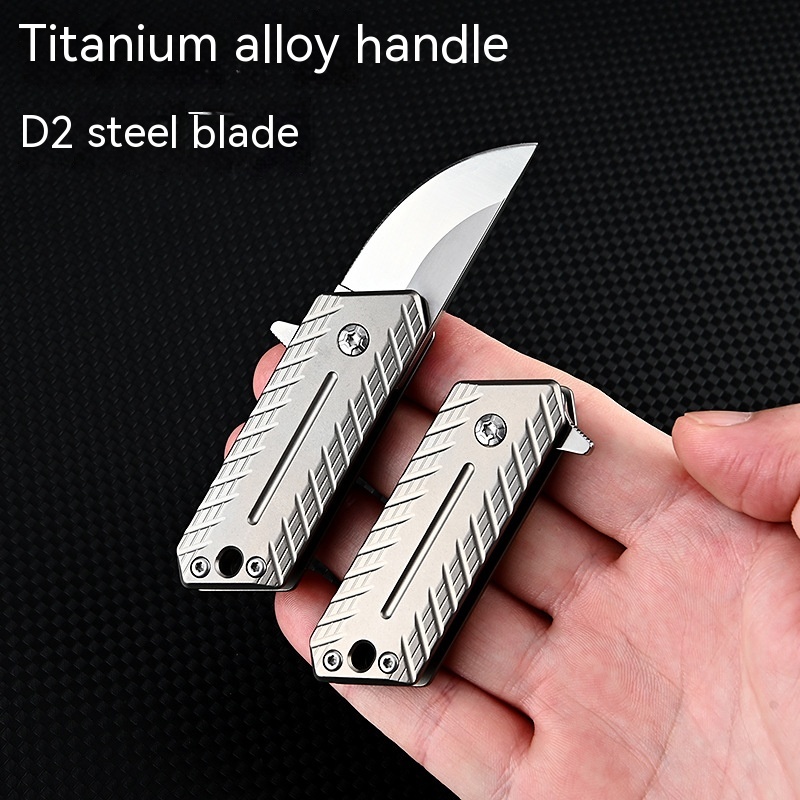 Title 1, High Hardness Titanium Alloy Mini A Folding Kni...