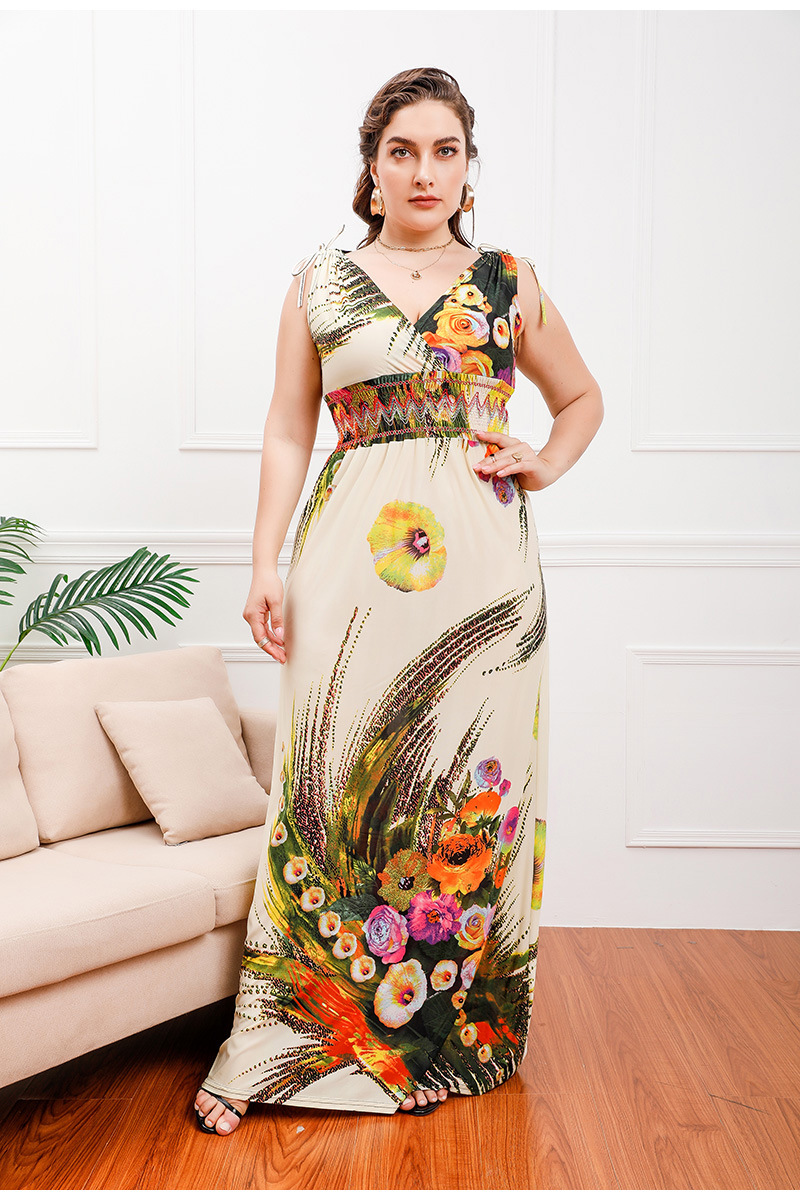 Title 24, Vestido plus size estampado de seda gelada para...