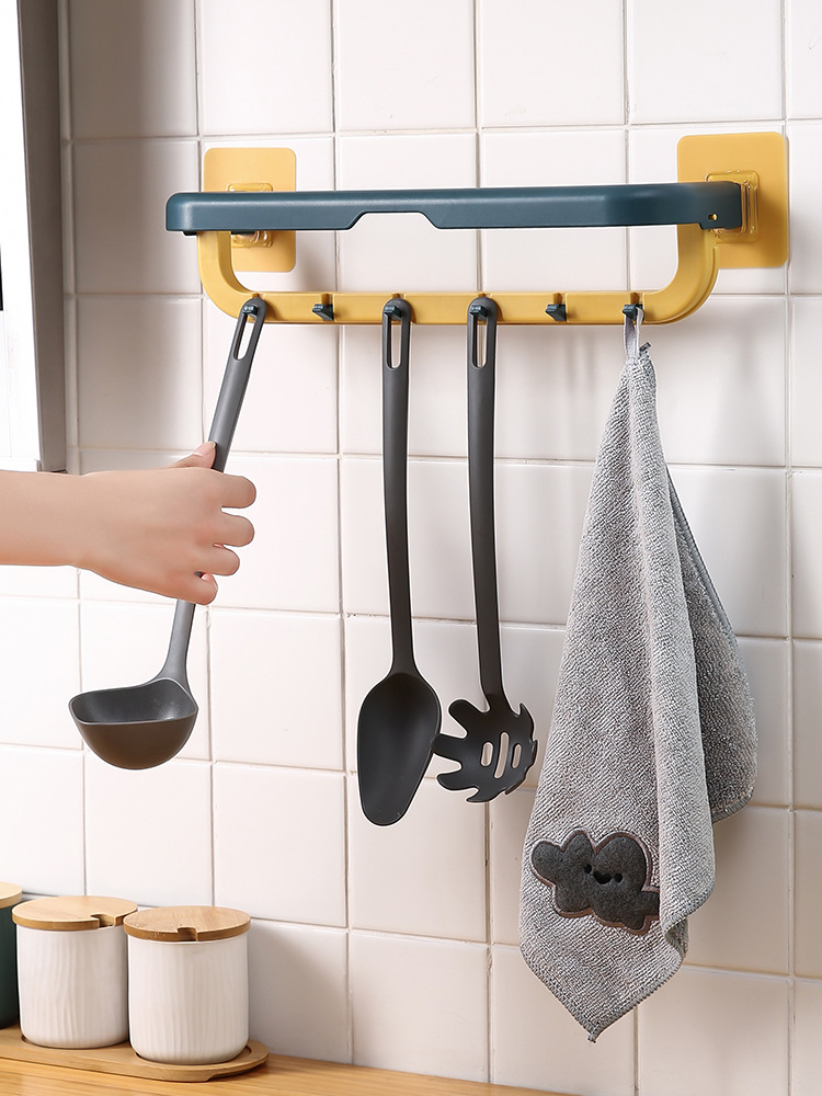 Foldable Towel Rack Bathroom Punch-free Wall-mounted Storage Rack