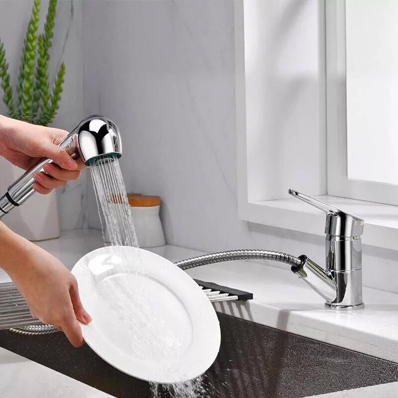 360 Kitchen Tap Sink Mixer Taps Pull Out Spout Spray Single Lever Modern Mono