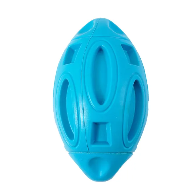 Pet Supplies Dog Toys Rubber Sounding Rugby Wear Resistant Bite Resistant Sounding Dog Ball Blue - Shop at LoveMi