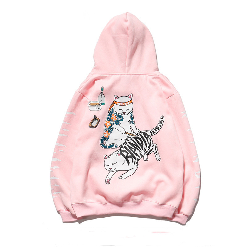 Title 1, Middle Finger Cat Tattoo Cat Cartoon Cat Sweater