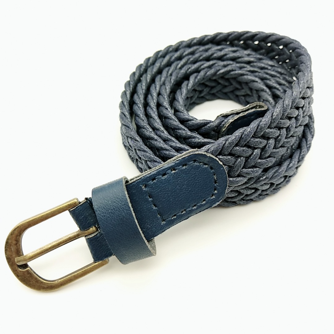 Title 4, Vintage Style Alloy Pin Buckle Wax Rope Braided...