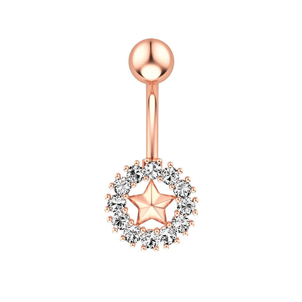 Five pointed rose gold