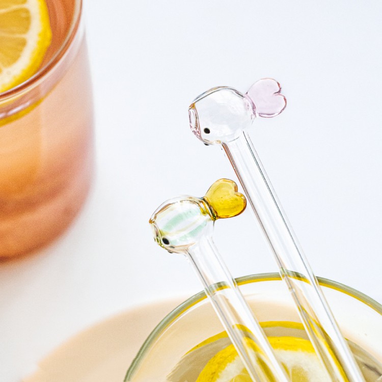 Disposable Milk Tea Stir Stick Cute Tree Can Glass Straw